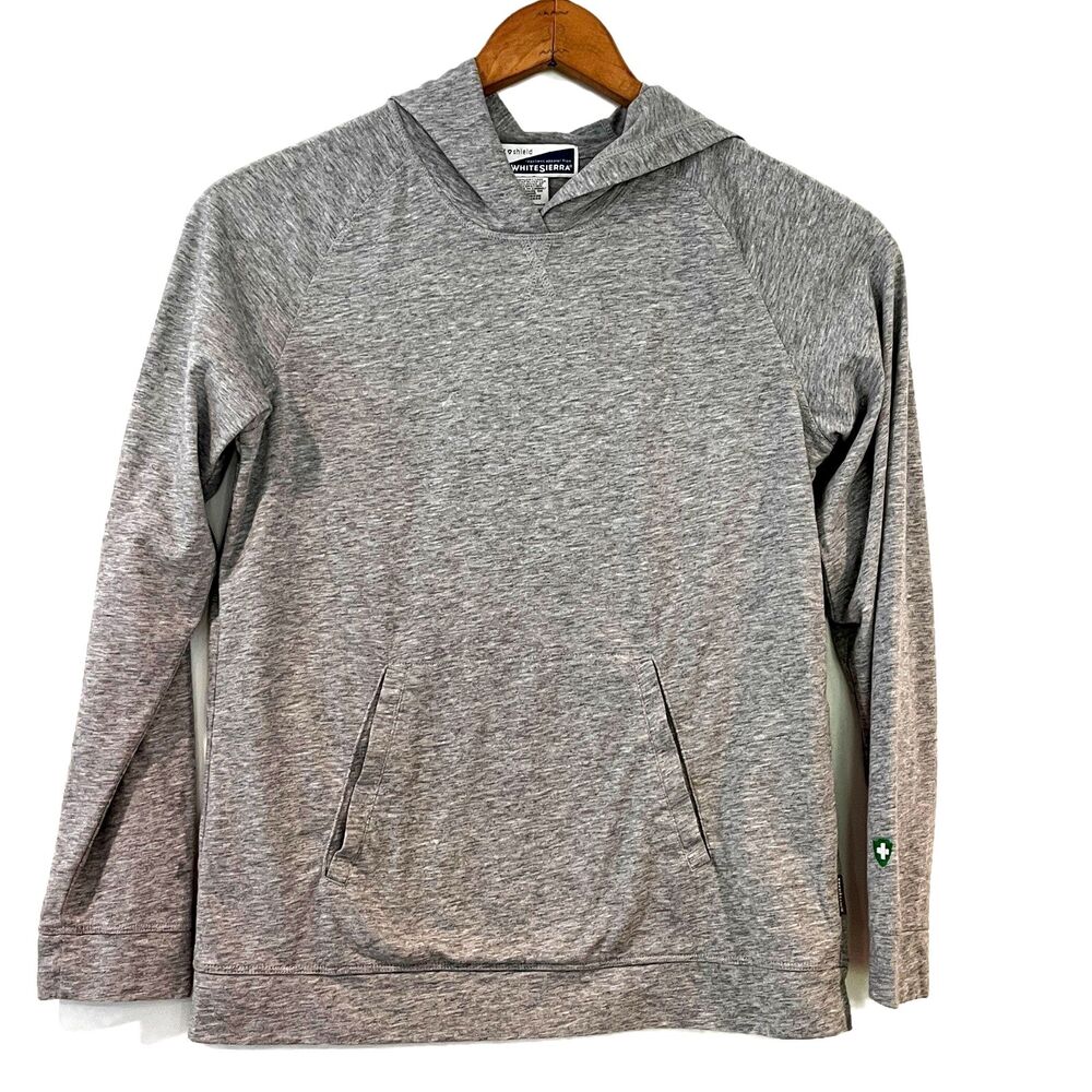 White Sierra Grey Hoodie Insect Shield Youth Large Kangaroo Pocket